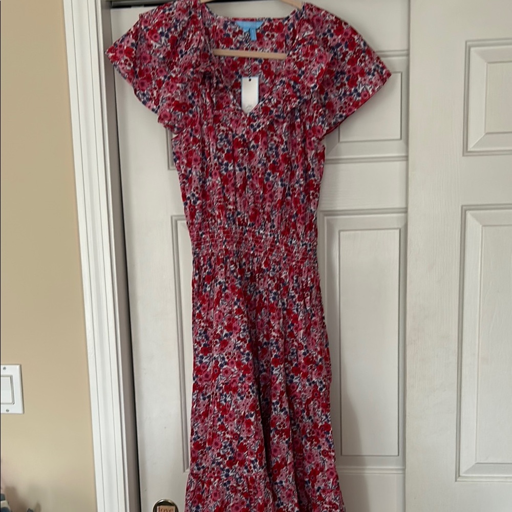 NWT Draper James Floral Red and Blue Dress